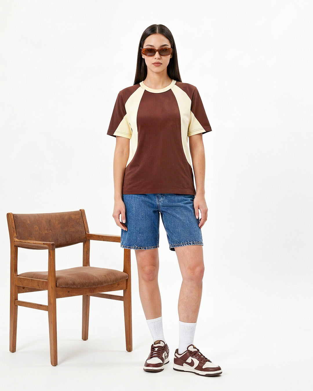 Brown-Cream All-Star Plain Oversize T-Shirt