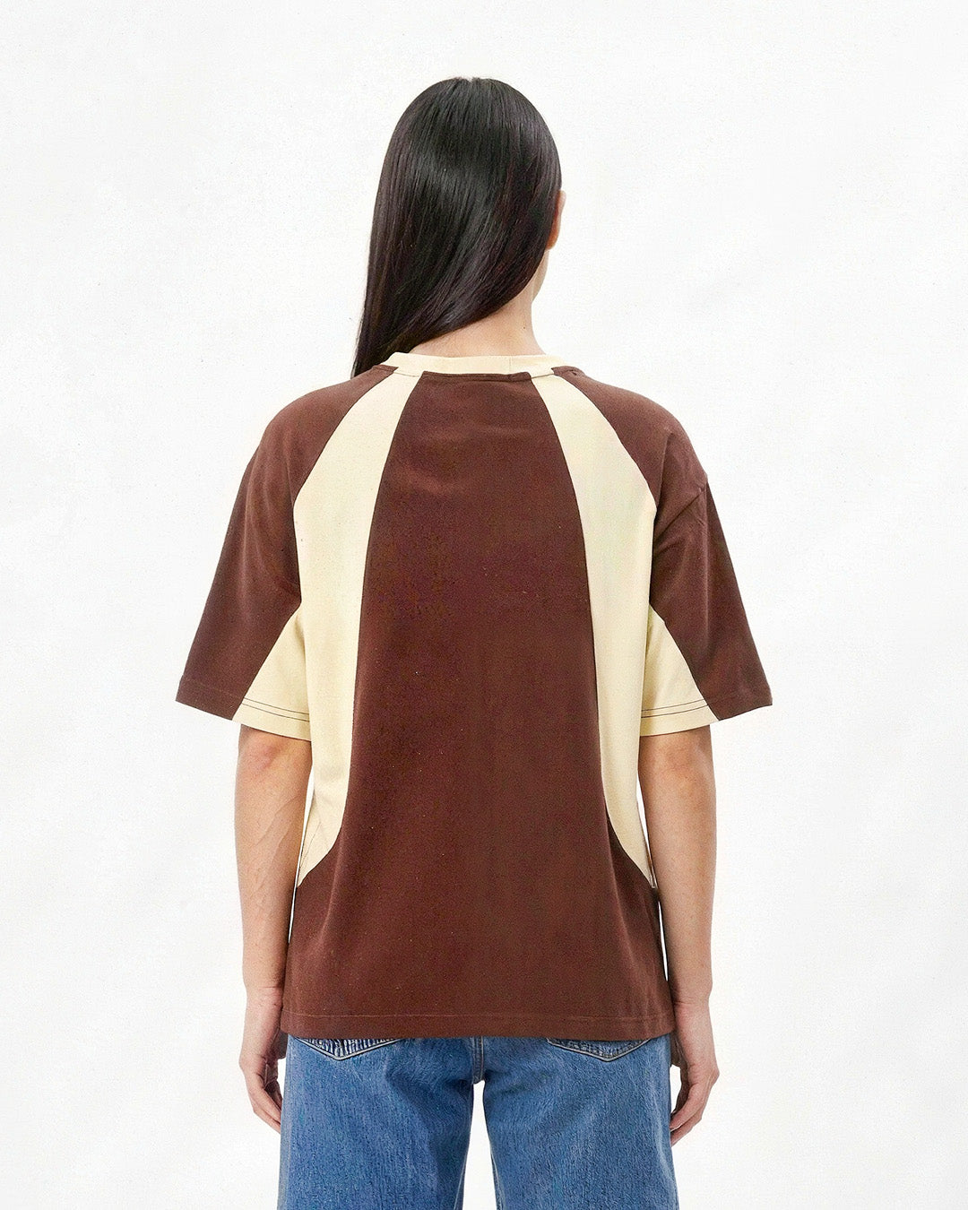 Brown-Cream All-Star Plain Oversize T-Shirt