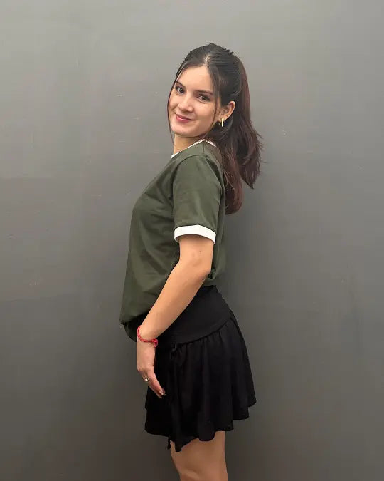 Tap Out T-Shirt - Olive & White