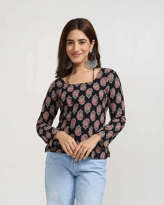 Black Noor Short Kurti