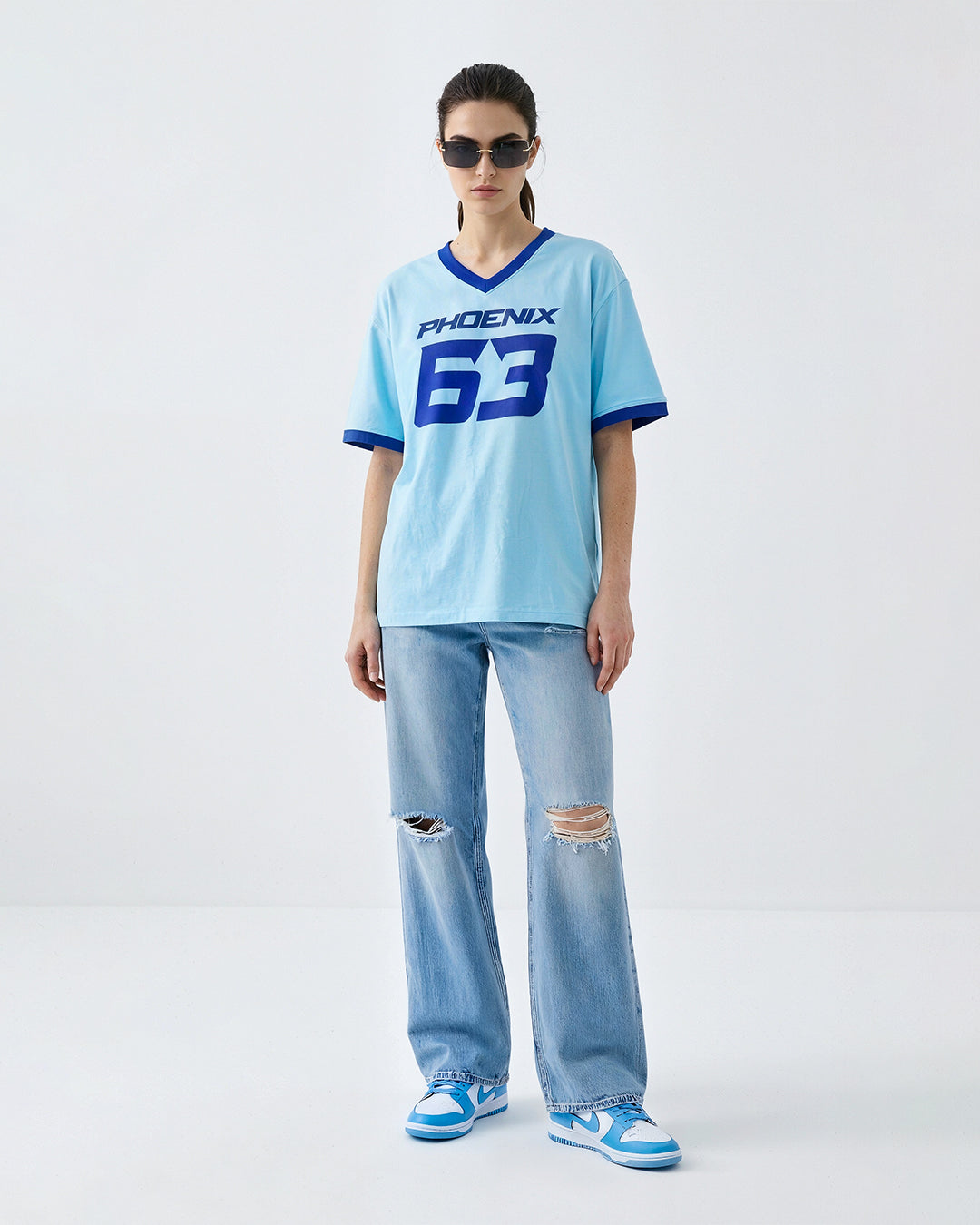 Phoenix Tap-Out V-Neck Oversize T-Shirt