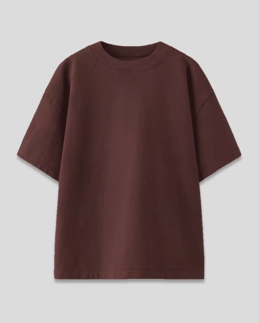 Brown Plain Women s Oversized T Shirt Love Dky