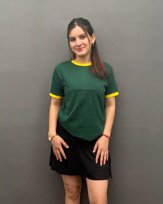 Tap Out T-Shirt - Jade & Yellow