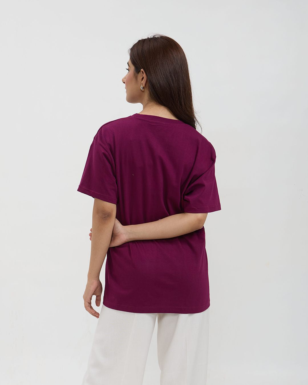 RB Mulberry Plain Oversized T-Shirt