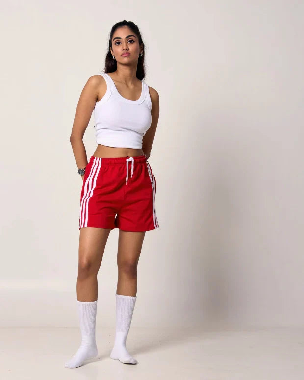 Red Gossip Shorts