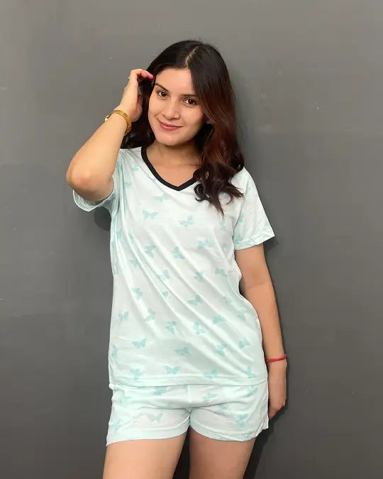 Butterfly Breeze Cotton Shorts Set