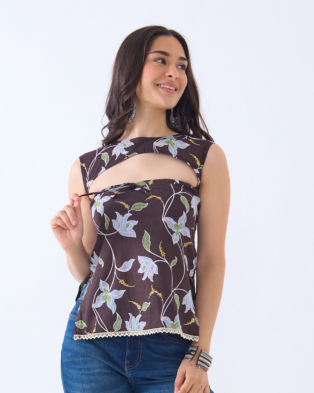 Brown Nisa Y2k Kurti