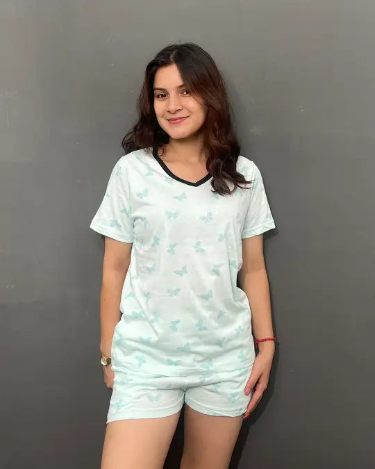 Butterfly Breeze Cotton Shorts Set