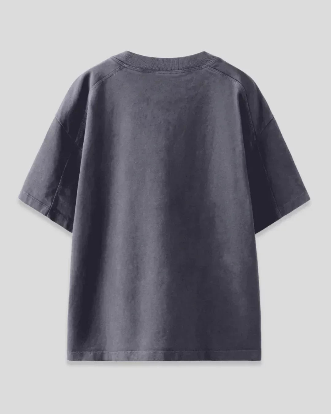Undiagnosed Oversized T-Shirt – charcoal gray tee with plain design, shown in flat lay