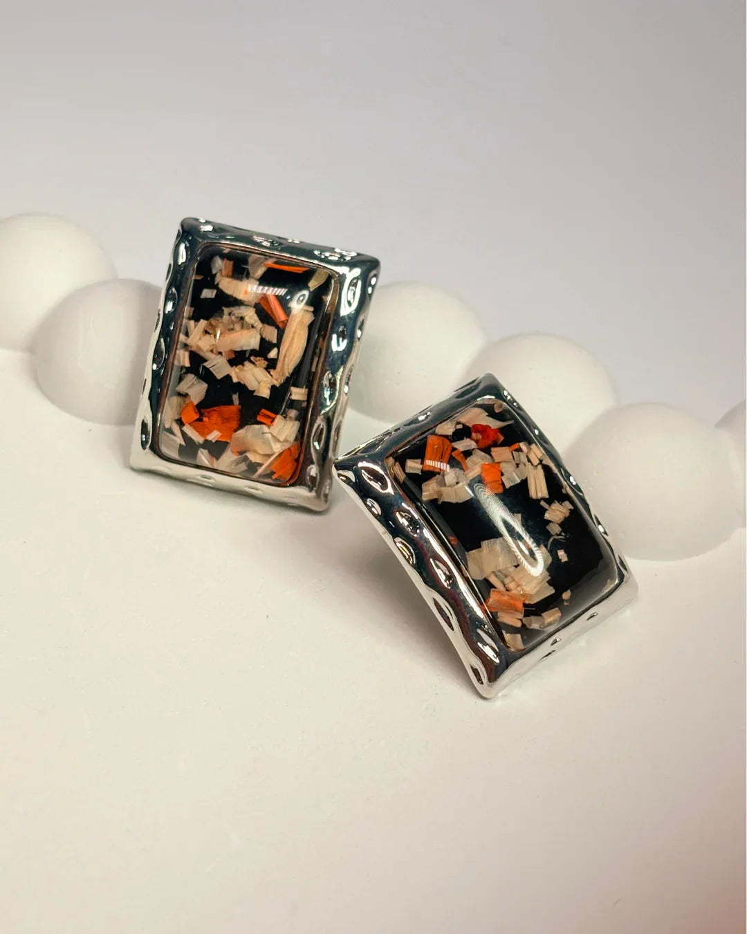 Midnight Box Flakes Studs