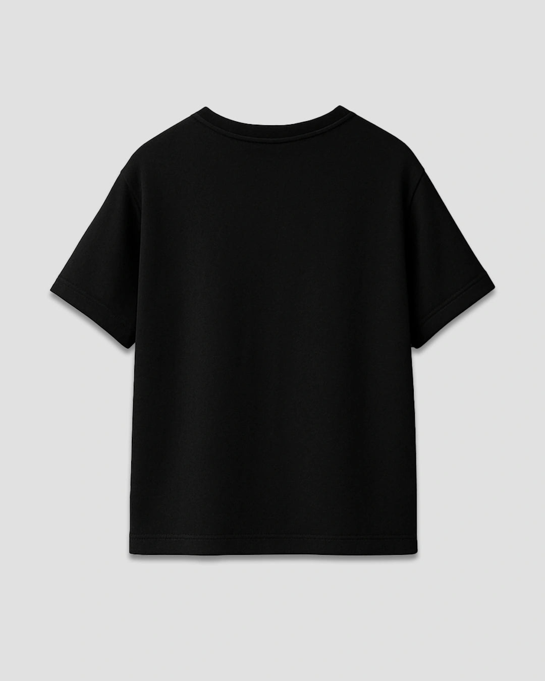 Black Plain V-Neck Oversize T-Shirt