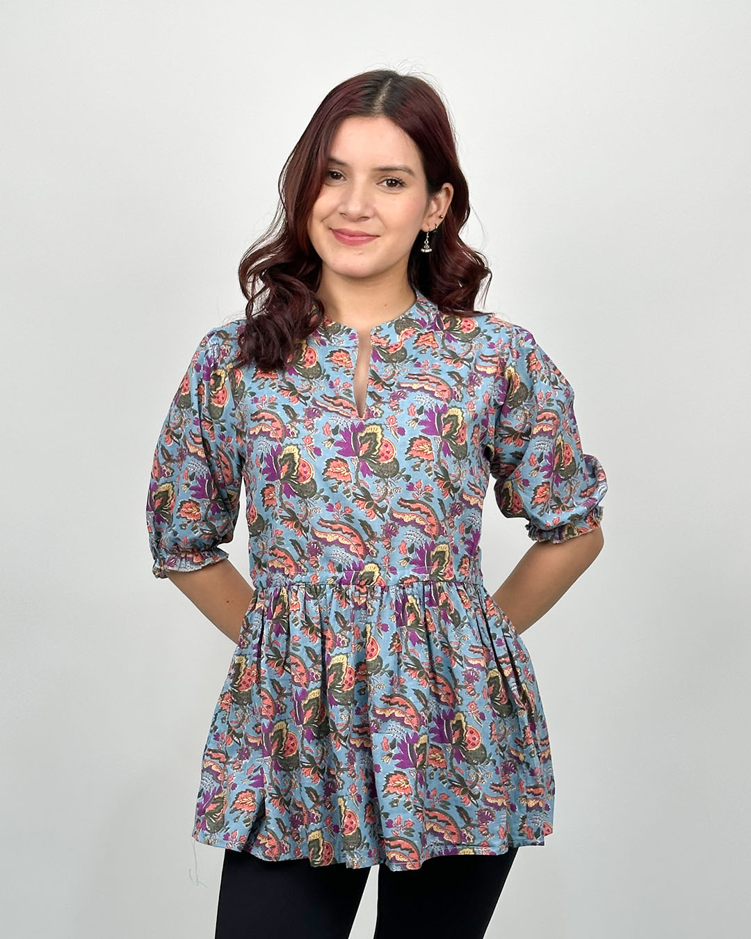 Blue Haze Cotton Top