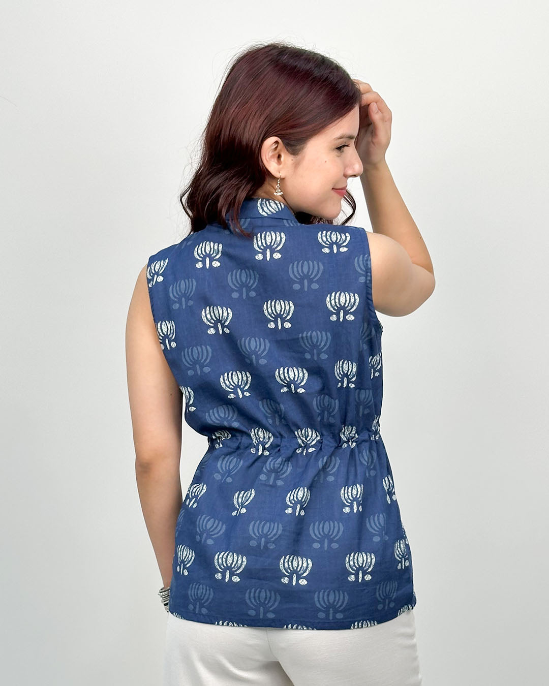 Blue Inayat Cinched Top