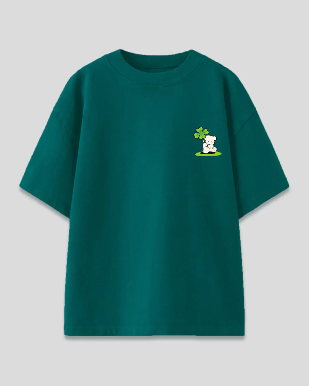 Jade Cute Lucky Puppy Women's Oversized T Shirt | Dky