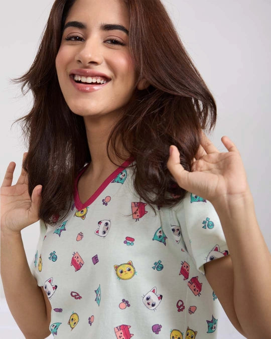 Kitty Cotton Shorts Set