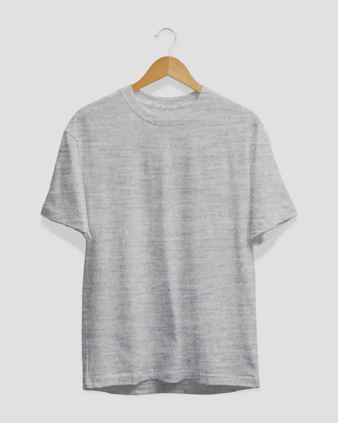 RB Grey Melange Plain T-Shirt