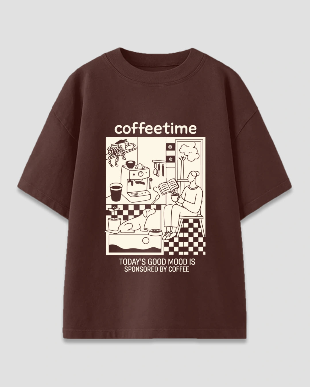 Coffee Time Oversized T-Shirt
