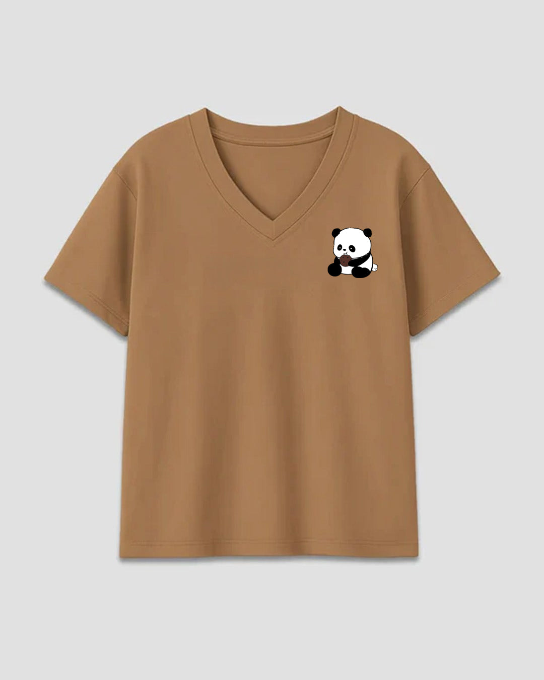 Cookie Panda V-Neck Oversize T-Shirt