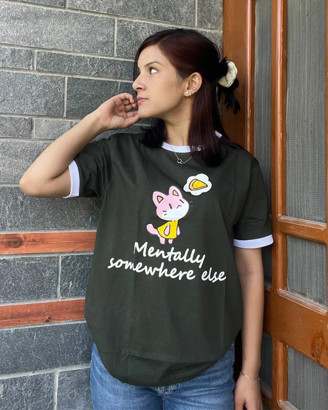 Shop Mentally Somewhere Else Tap Out T-Shirt - Olive & White | Dky