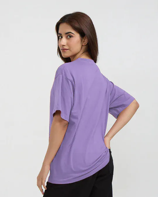 RB Nova Plain Oversized T-Shirt, purple, 100% pure fabric, Real Baysics basic shirt