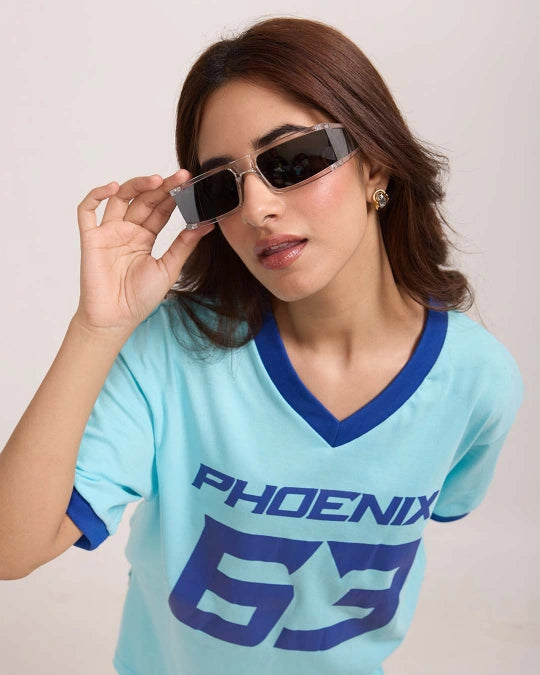 Phoenix Tap-Out V-Neck Oversize T-Shirt
