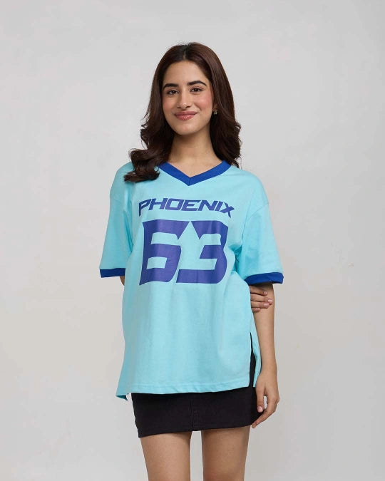 Phoenix Tap-Out V-Neck Oversize T-Shirt