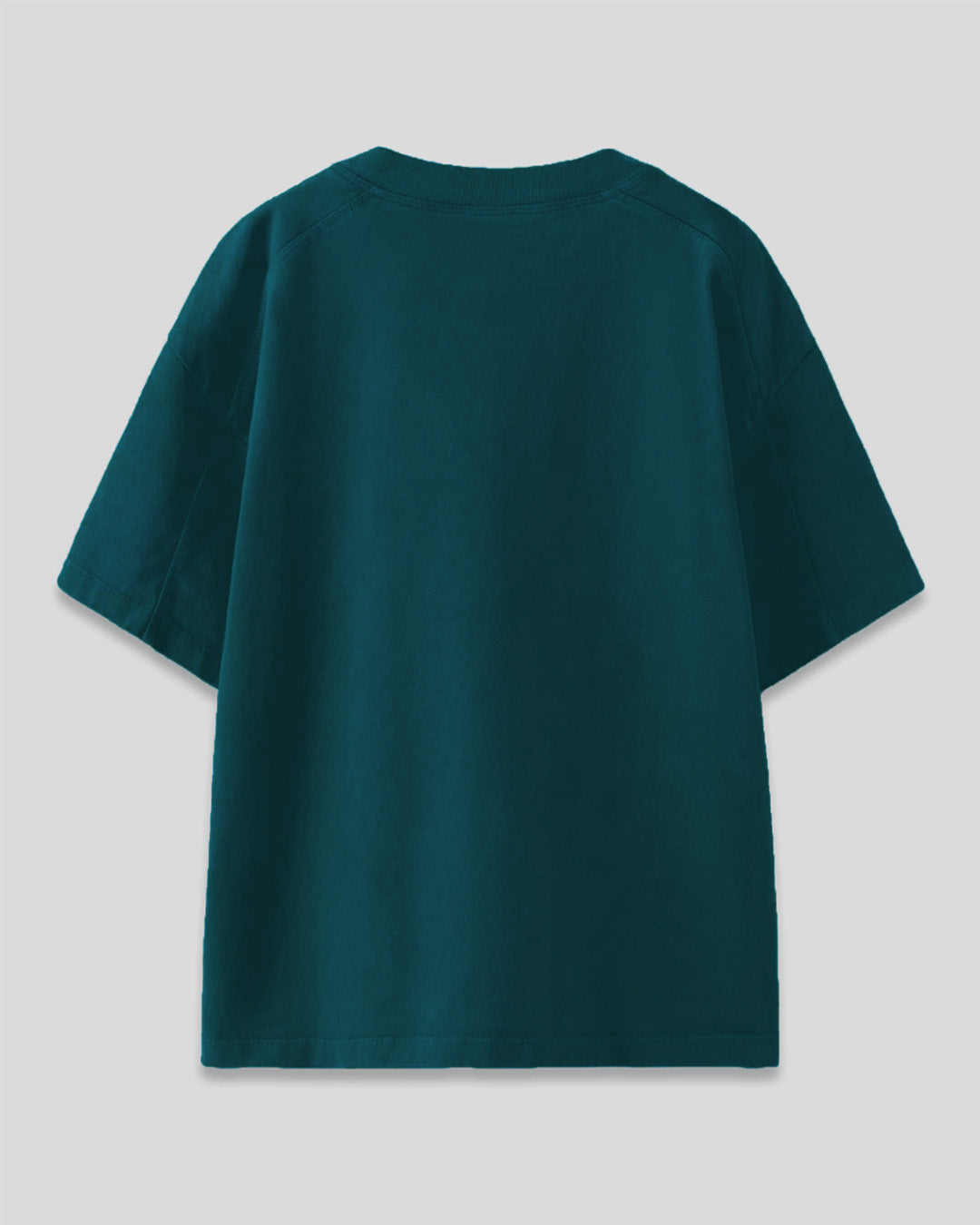 Petrol Blue Plain Oversized T-Shirt