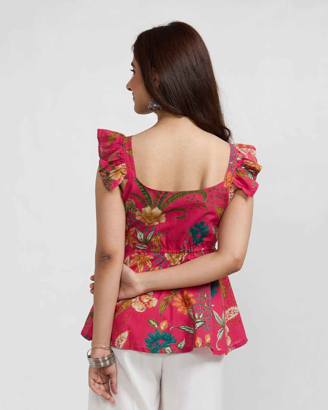 Pink Ella Ruffle Top