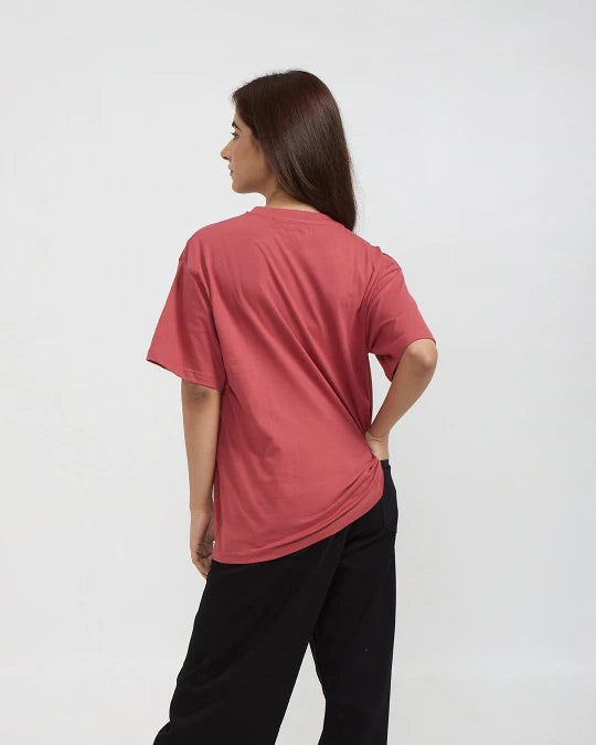 Brick Plain Oversized T-Shirt