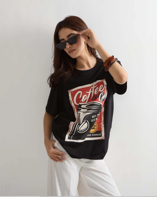 Vintage Coffee Oversized T-Shirt