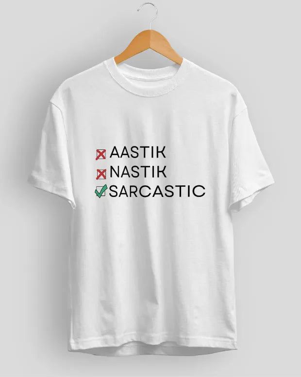 Aastik Nastik Sarcastic T-Shirt for Women Online In India | Dky
