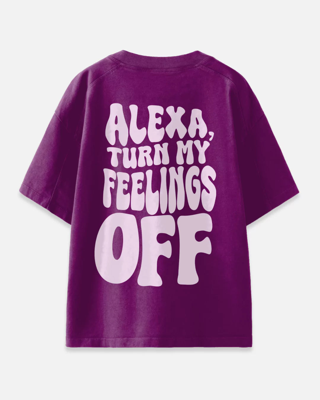 Turn Off My Feelings Mulberry Oversized T-Shirt