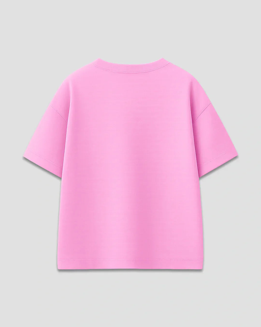 RB Baby Pink Plain Oversized T-Shirt, basic shirt with 100% Pure fabric