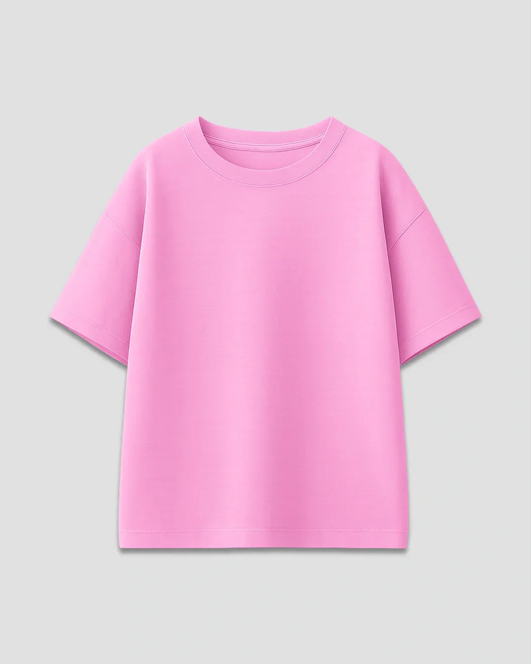 RB Baby Pink Plain Oversized T-Shirt for Women Online In India | Dky