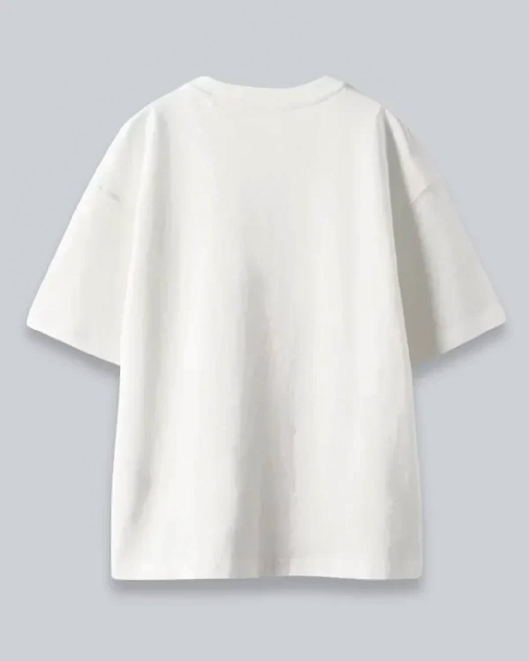 White Beautiful Oversized T-Shirt by DKY – plain white, oversized fit, 100% pure fabric, shown in flat lay