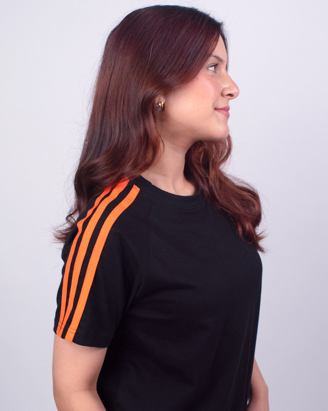 Black Curve Plain T-Shirt