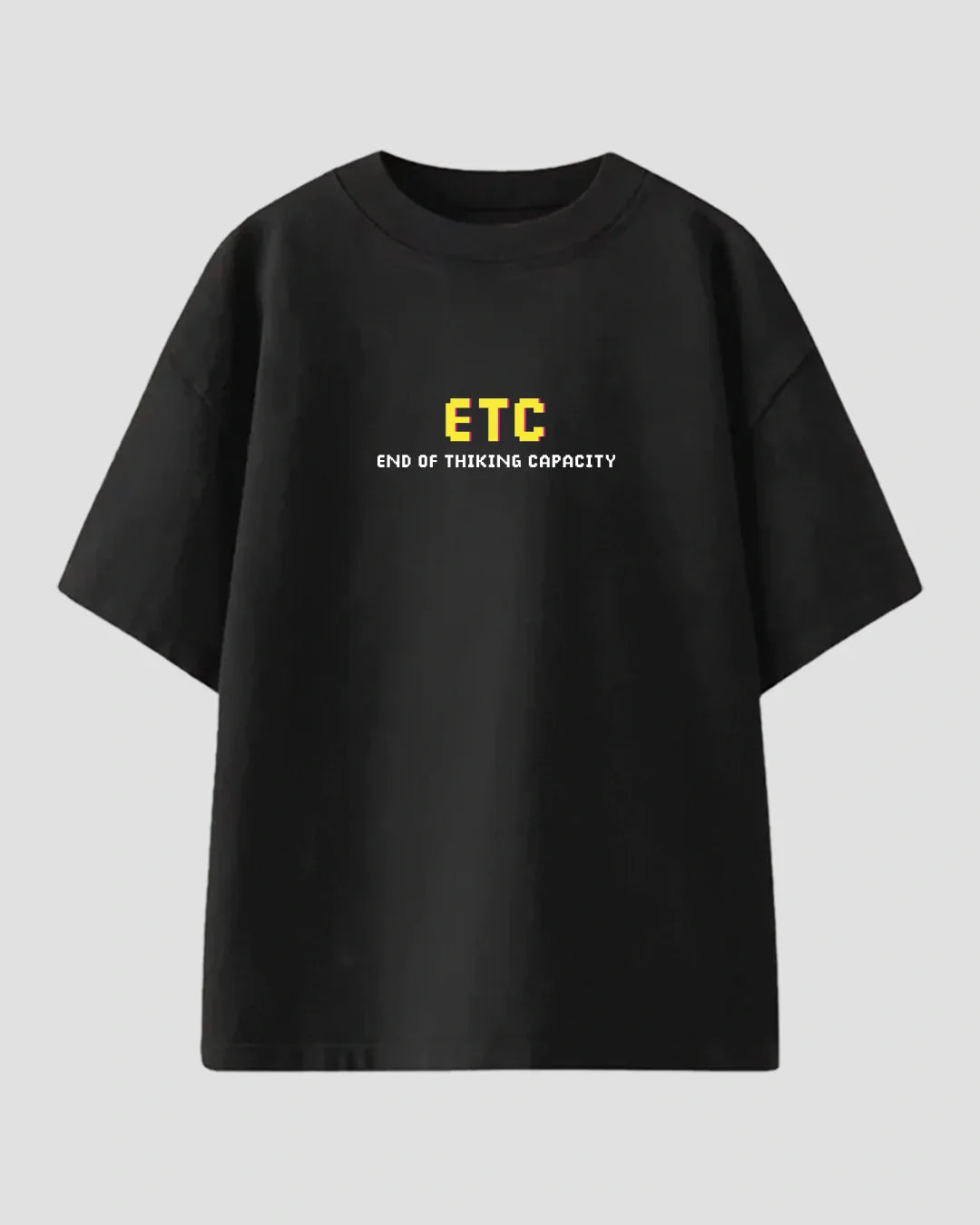 Black Etc Oversized T-Shirt for Women Online In India | Dky