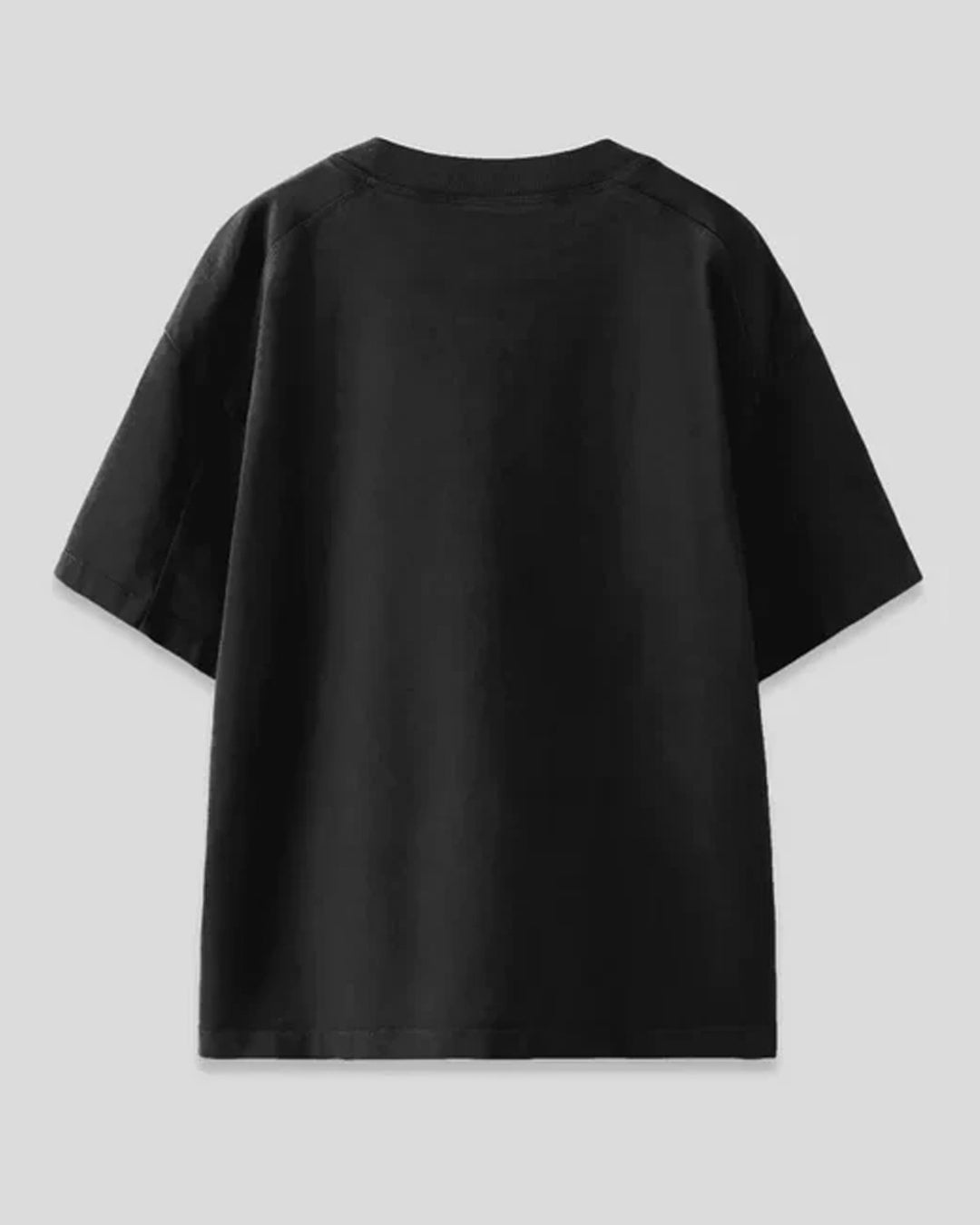 Black In The Jungle Oversized T-Shirt by DKY – black, oversized OS Graphics tee, 100% Pure fabric, back view