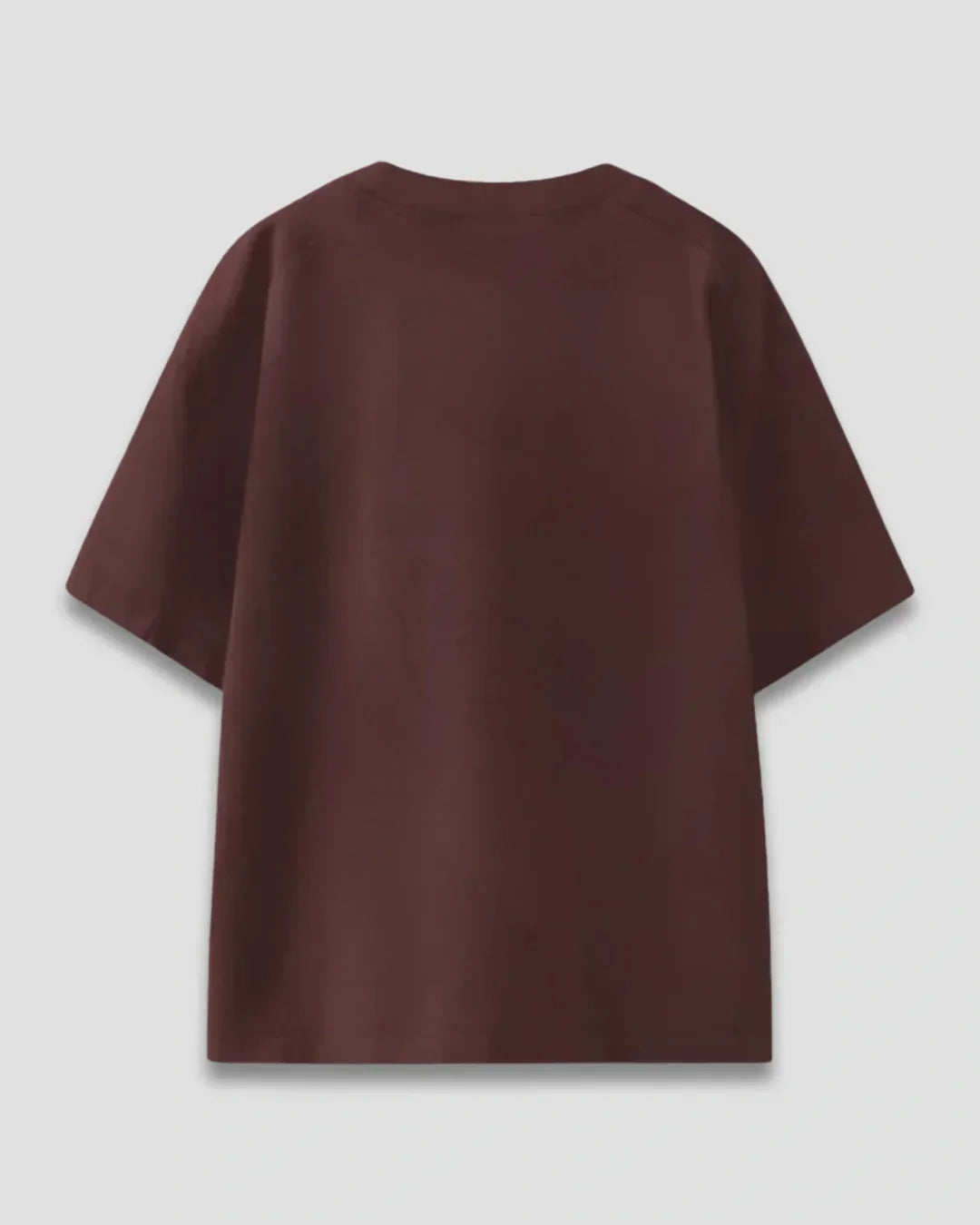 Brown I Need Coffee Oversized T-Shirt - brown oversized tee with back view