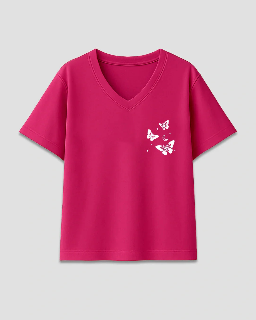 Butterfly V-Neck Oversize T-Shirt for Women Online In India | DKY