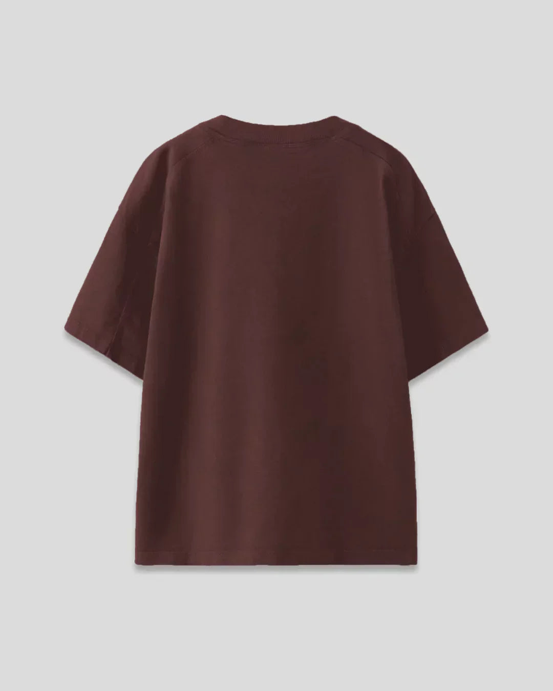 Coffee Sauras Oversized T-Shirt – chocolate brown, oversized fit OS graphic tee by DKY, shown in flat lay