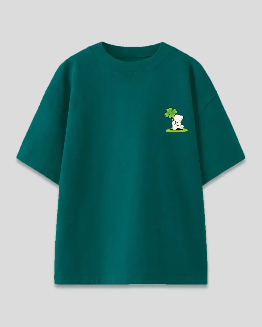 Jade Cute Lucky Puppy Women's Oversized T Shirt | Dky