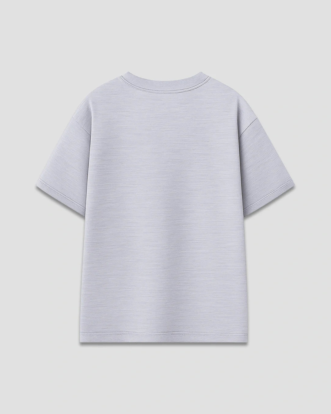RB Grey Melange Plain Oversized T-Shirt
