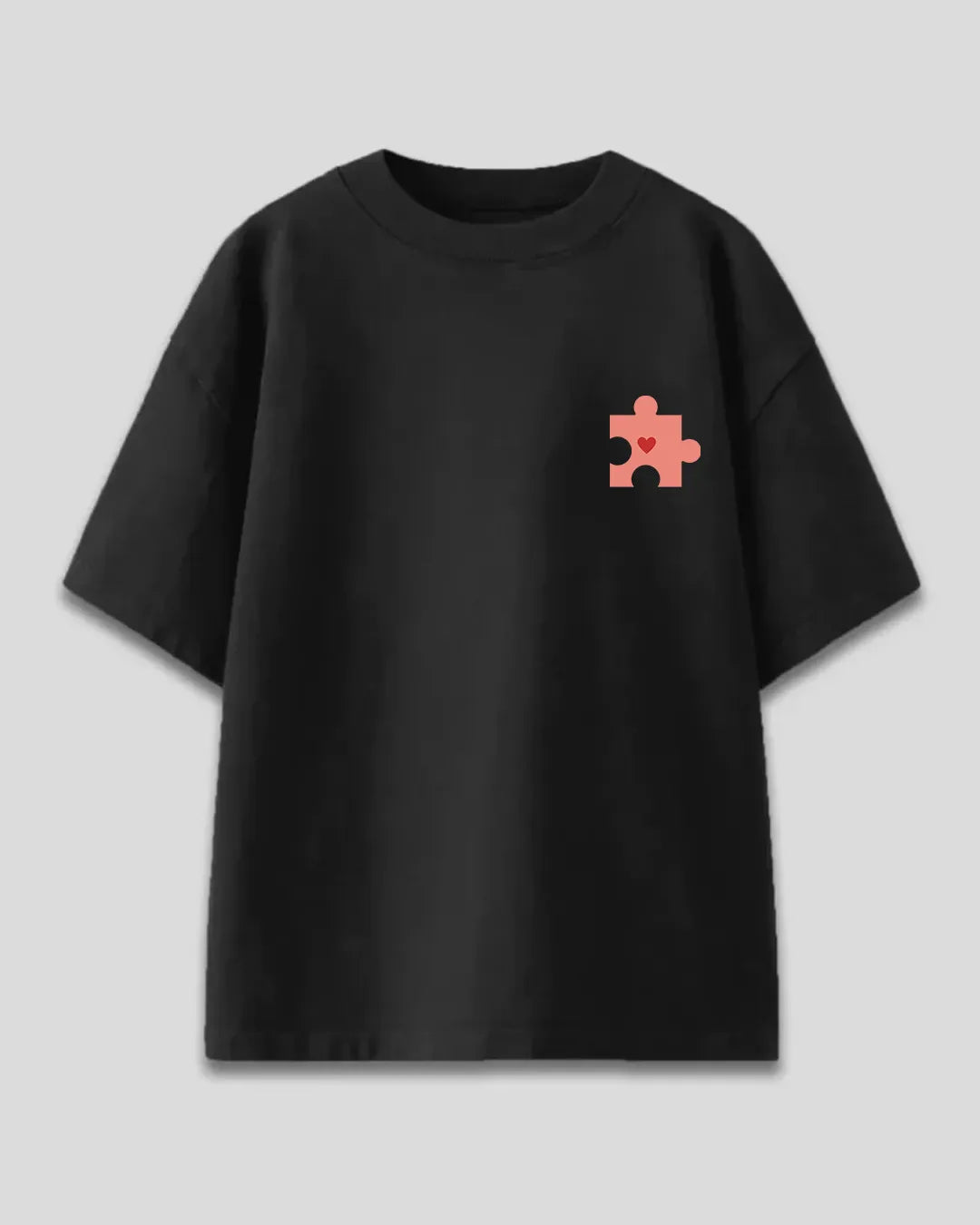 Love Puzzle Oversized T-Shirt for Women Online In India | Dky