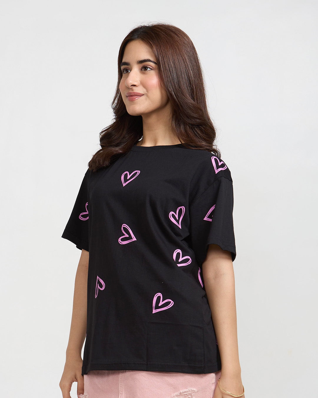 Lover Oversized T-Shirt - Shop Printed T shirt for Women Online In India | LoveDky
