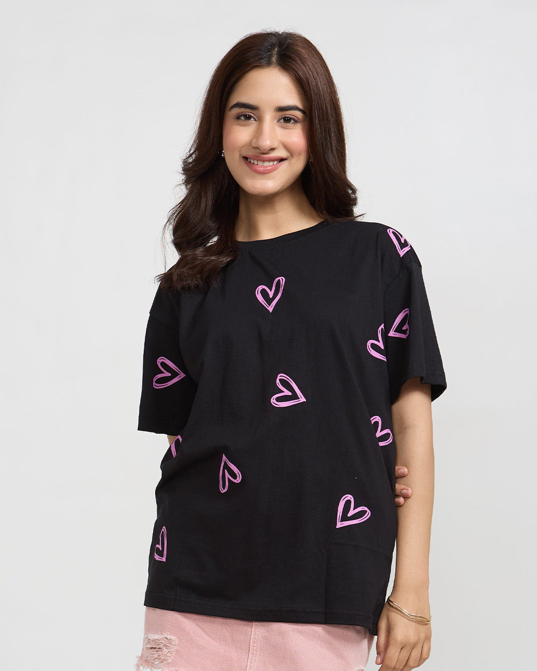 Lover Oversized T-Shirt - Shop Printed T shirt for Women Online In India | LoveDky
