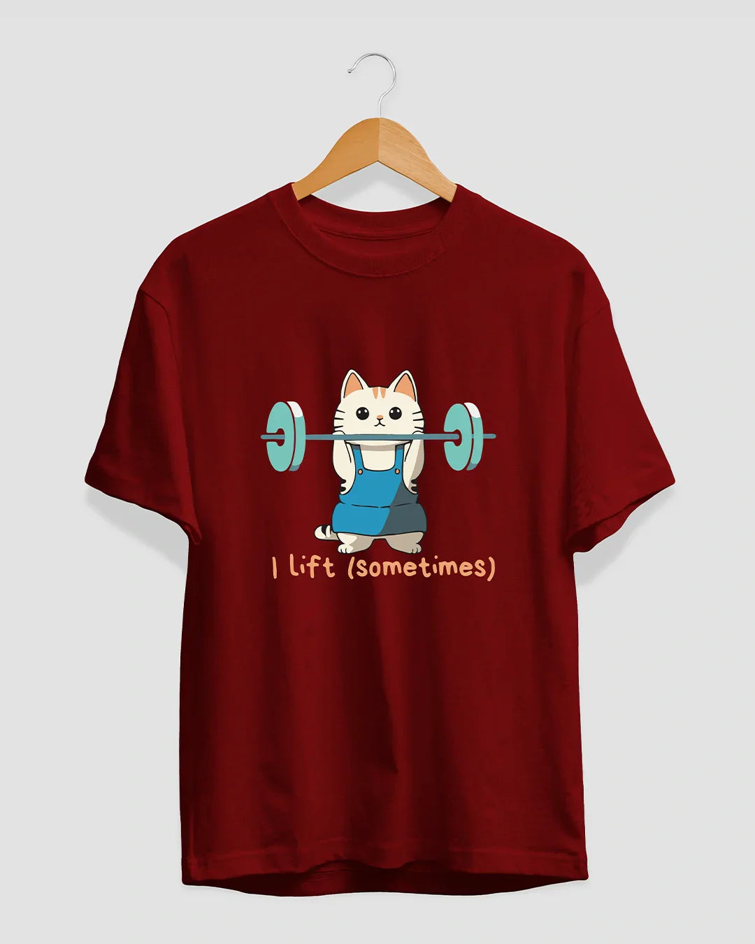 Maroon Lift Sometimes T-Shirt for Women Online In India | Dky
