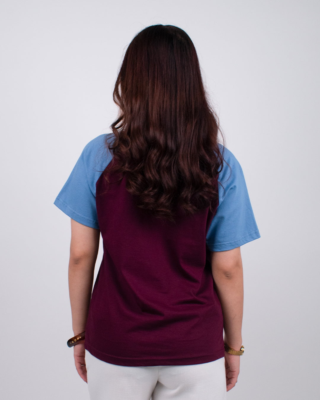 Maroon Raglan Plain T-Shirt
