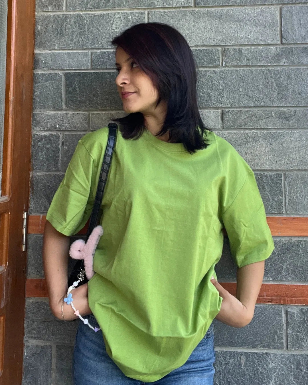 Matcha Plain T-Shirt - Shop Printed T shirt for Women Online In India | LoveDky