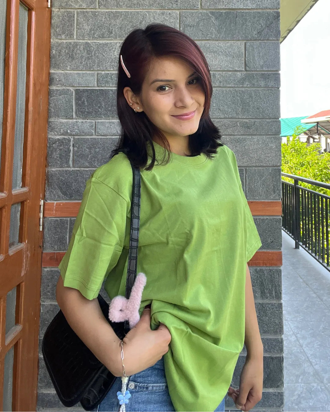 Matcha Plain T-Shirt - Shop Printed T shirt for Women Online In India | LoveDky